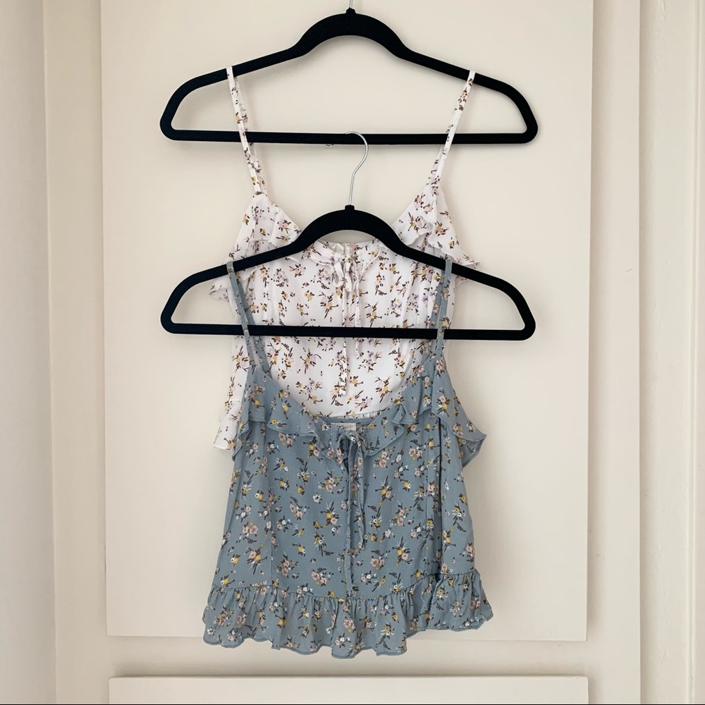 Bundle (2) Garage Floral Crop Tanks